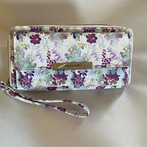 NWOT Tahari Lavender Floral Clutch Wristlet